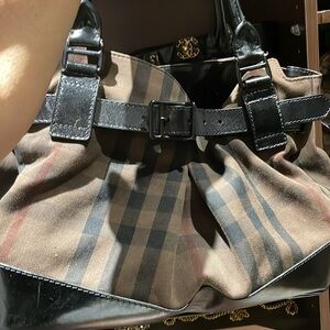 Burberry slouchy tote. Perfect for school bags or a nice laptop bag.